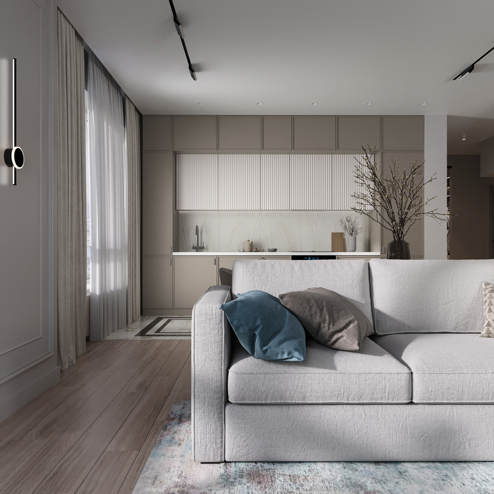 Обложка проекта: ЖК "Западный Порт" 80 кв.м.