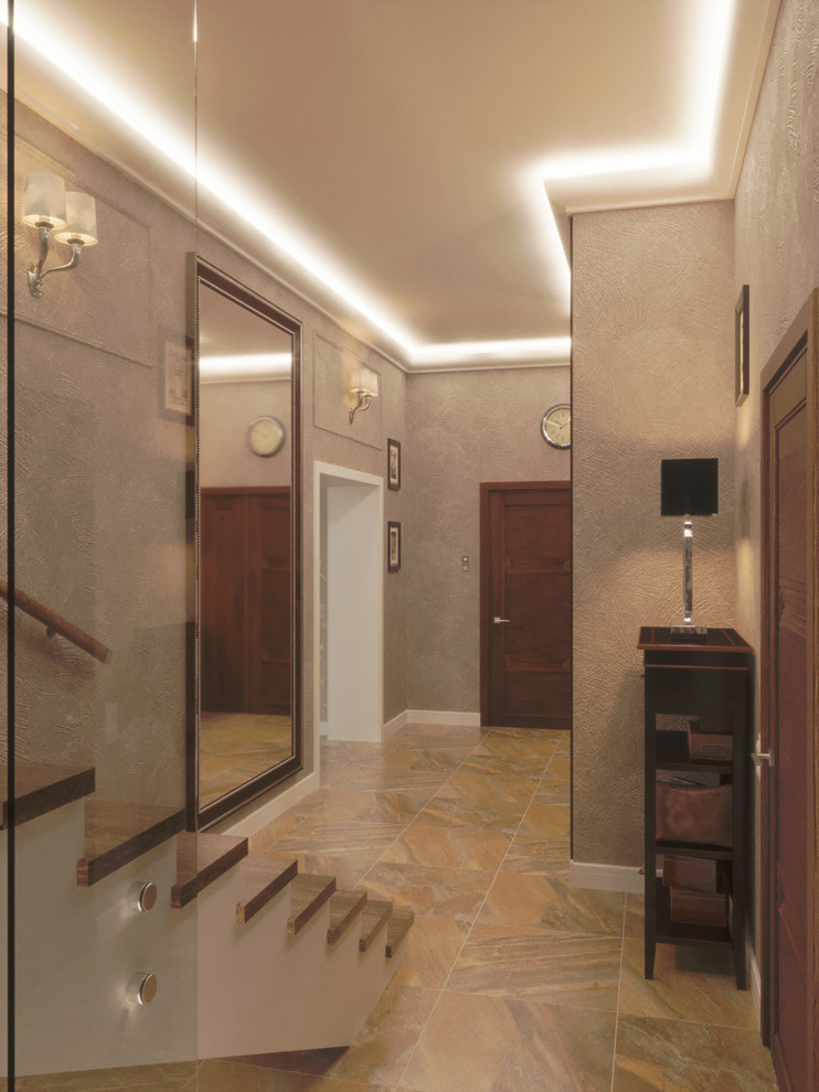 Холл - коридор, лестничный марш