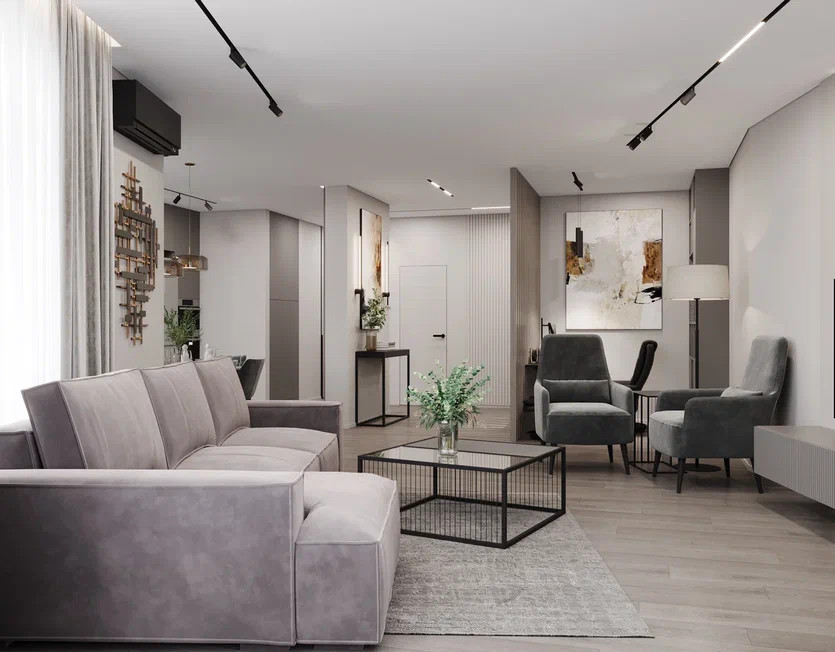 Дизайн проект 4-х комнатной квартиры 145 м2 для семейной пары с детьми