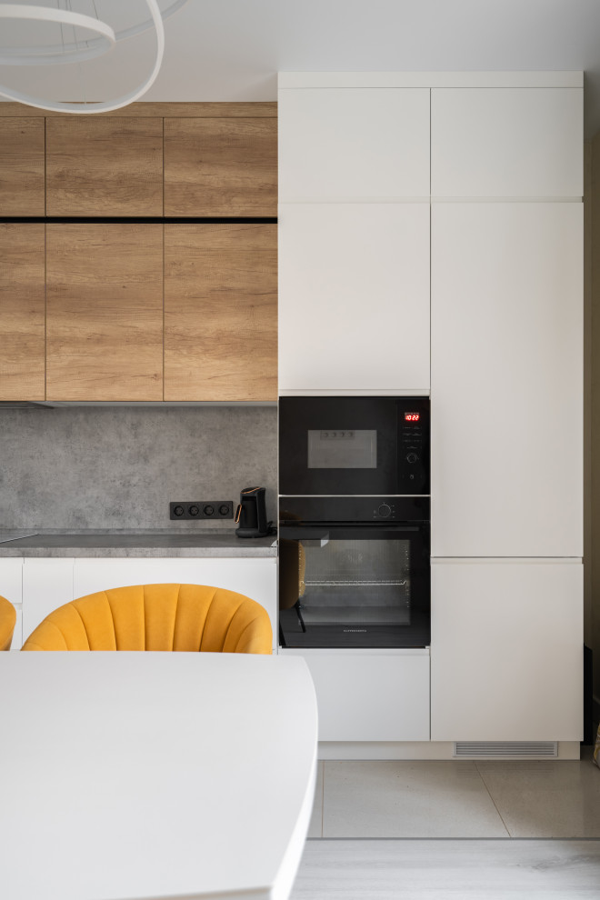 Шкаф на кухню встроенный холодильник