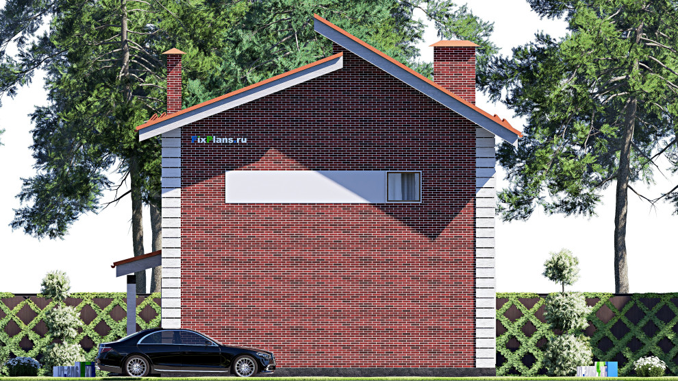 Проект дома с мансардой 10х12 м S161м2 F-17387