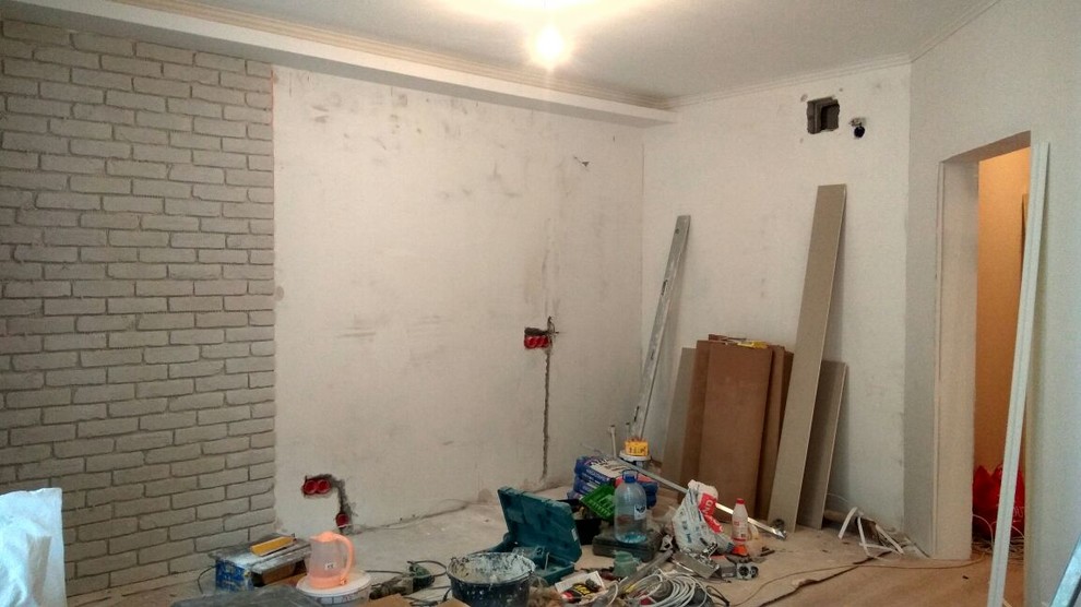 Квартира  студия в смешанном стиле.