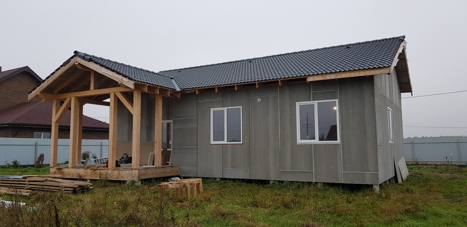 Обложка проекта: Одноэтажный каркасный дом