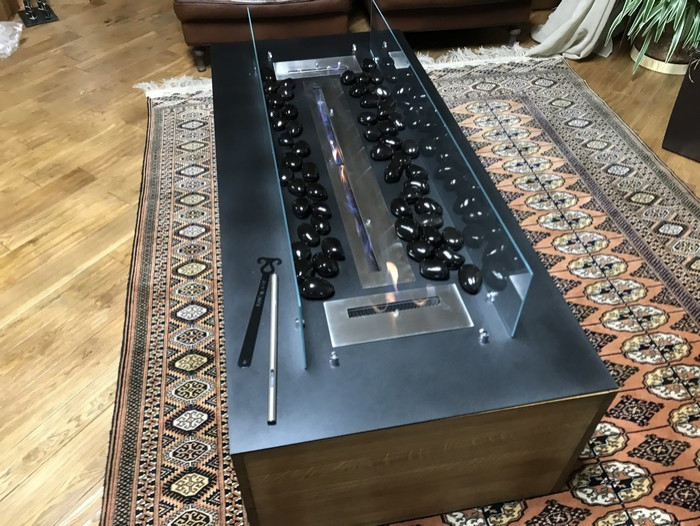 Журнальный стол с биокамином Oak под заказ