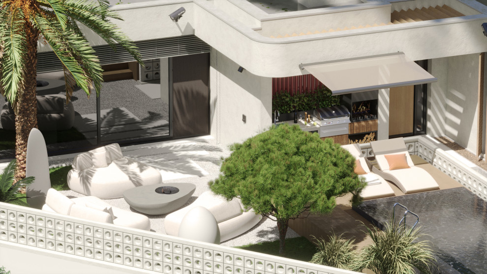 Зона отдыха с летней кухней