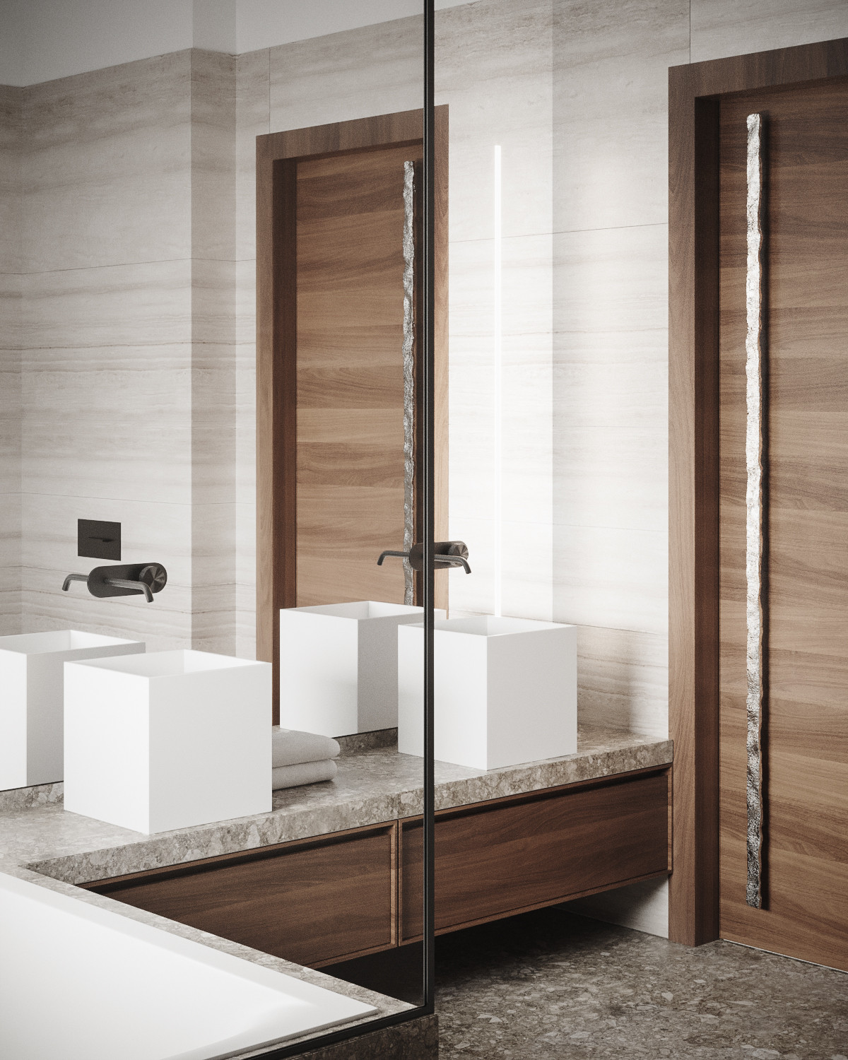 The Whale – Minimalist modern bathroom