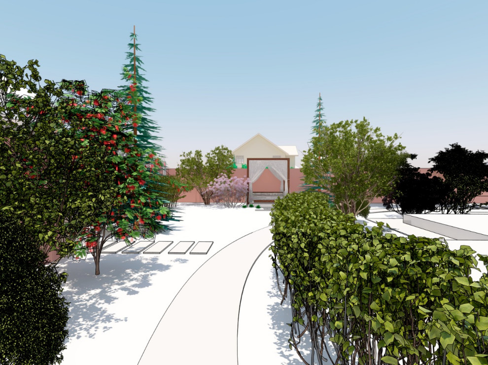 Обложка проекта: Ландшафтный дизайн участка загородного дома