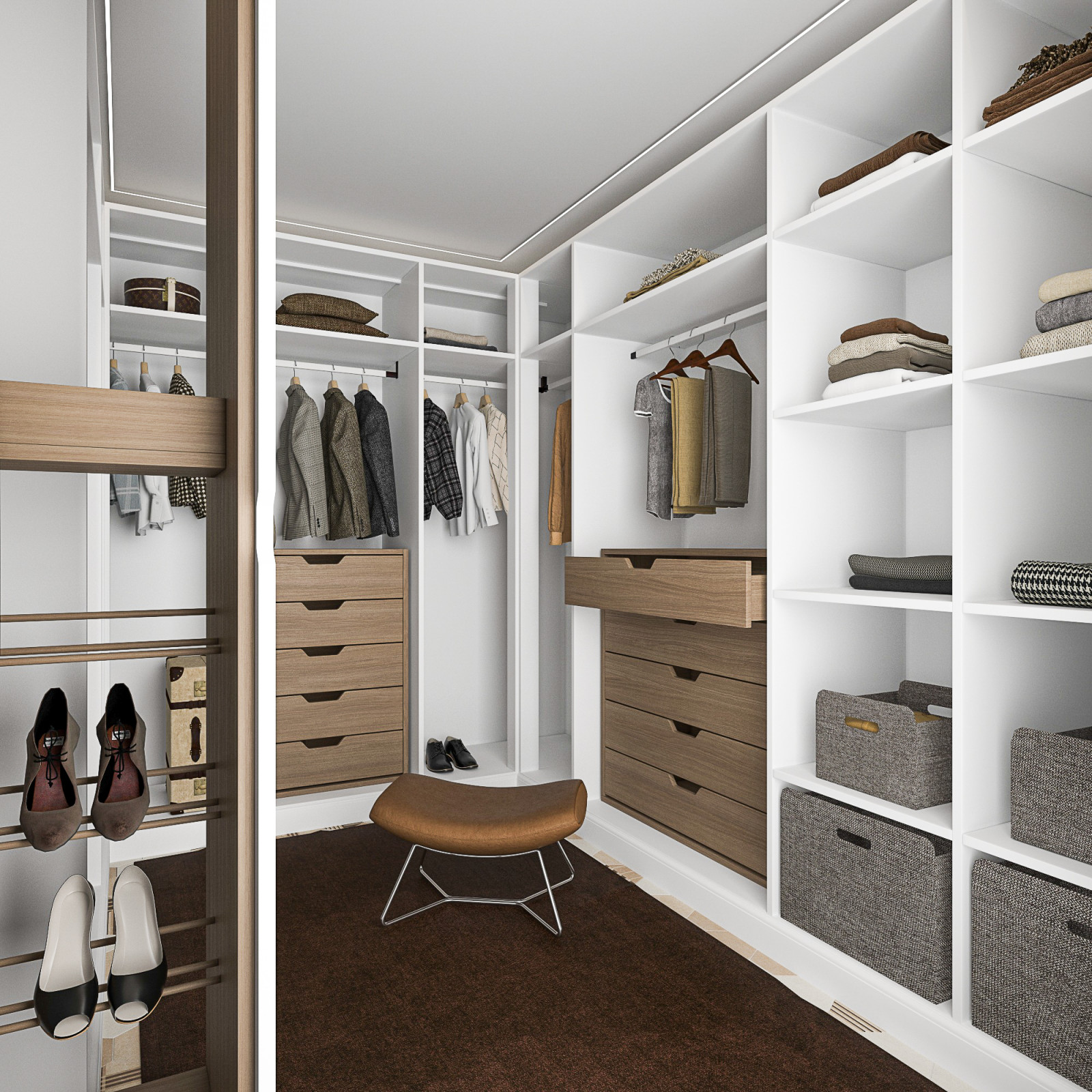 Обложка проекта: Гардеробная в проекте квартиры джапанди