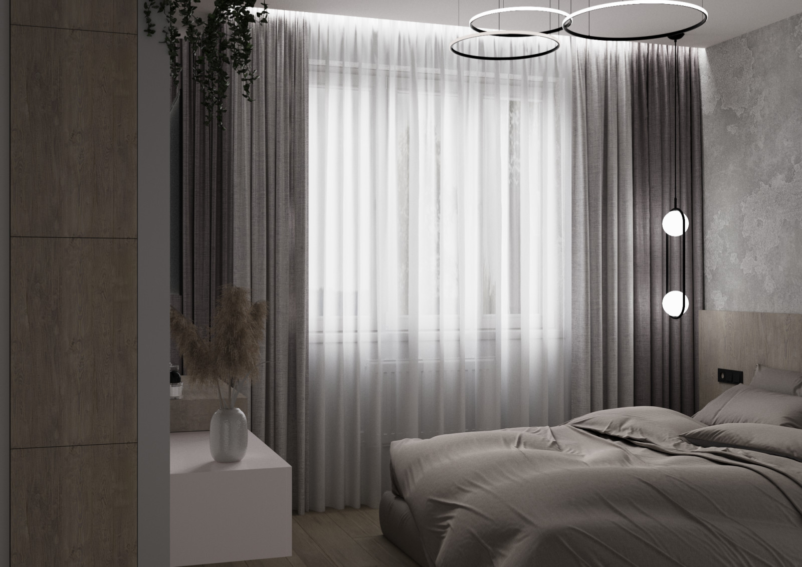 Обложка проекта: Дизайн концепция спальни