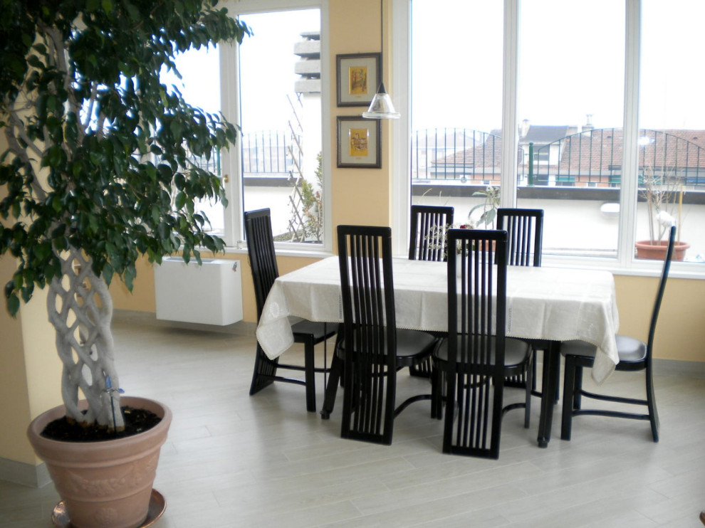 Двухуровневая квартира с террасой в Милане, реконструкция с увеличением площади