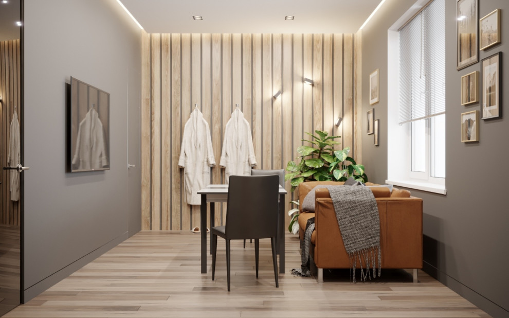 Предбанная зона. Дизайн-проект коттеджа в Московской области