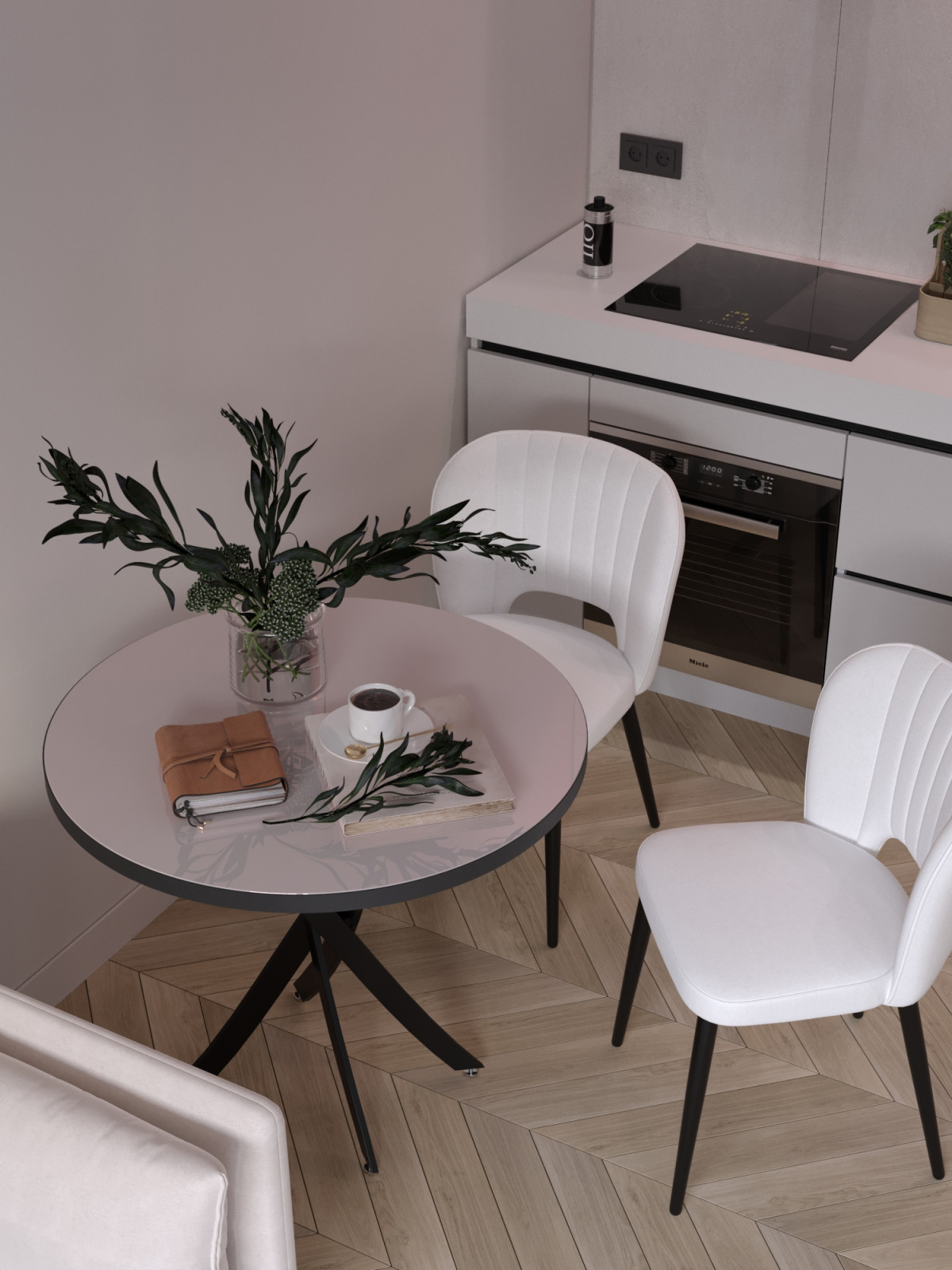 Обложка проекта: Светлая квартира для молодой пары в ЖК Новый город, 39 кв.м.