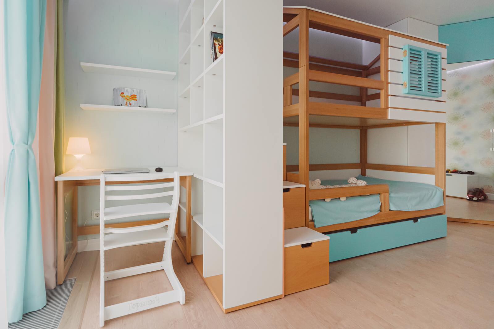 Детская комната 16кв. м. для мальчика 2 лет