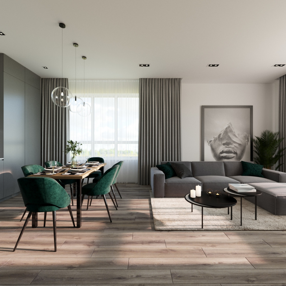 Обложка проекта: Кухня-гостиная в загородном доме