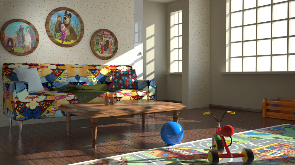 Обложка проекта: 3D визуализация детской комнаты
