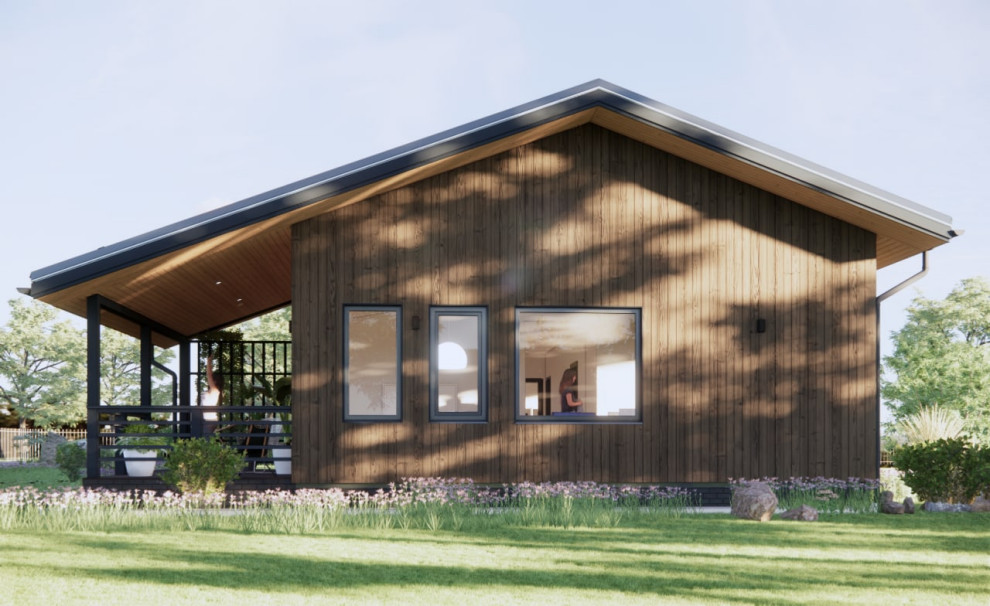 Отделка фасада в норвежском стиле