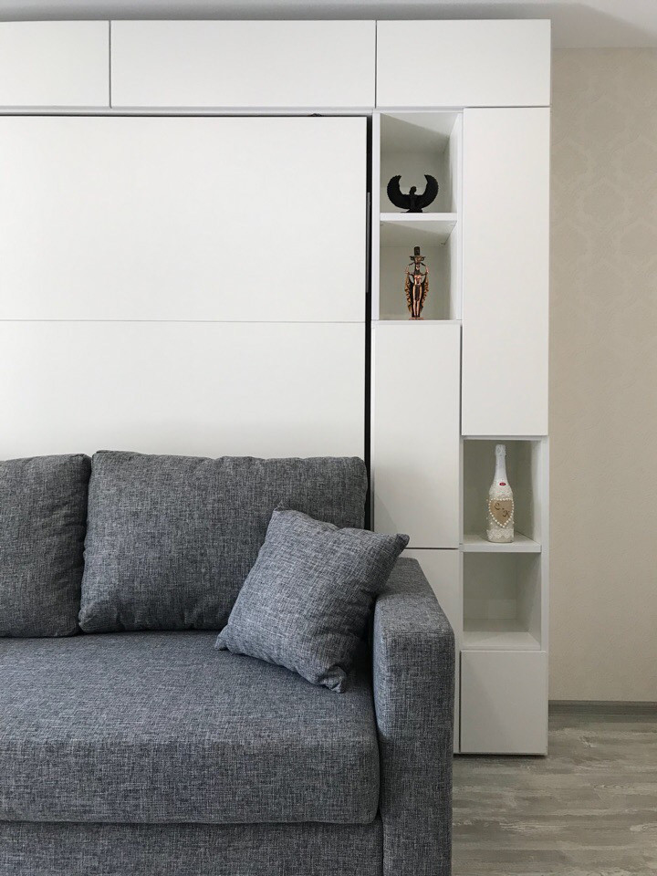 Шкаф-кровать 3 в 1 для молодой пары в гостиную