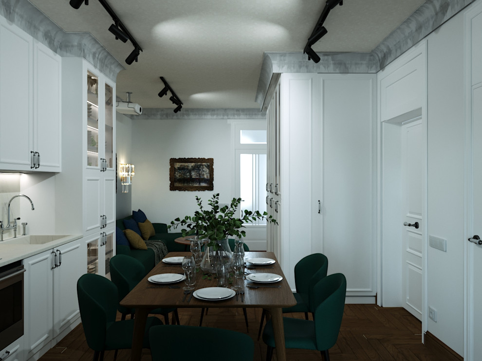 3D Визуализация - кухня-гостиная 2