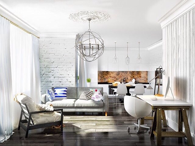 Дизайн-перепланировка стандартной однокомнатной квартиры