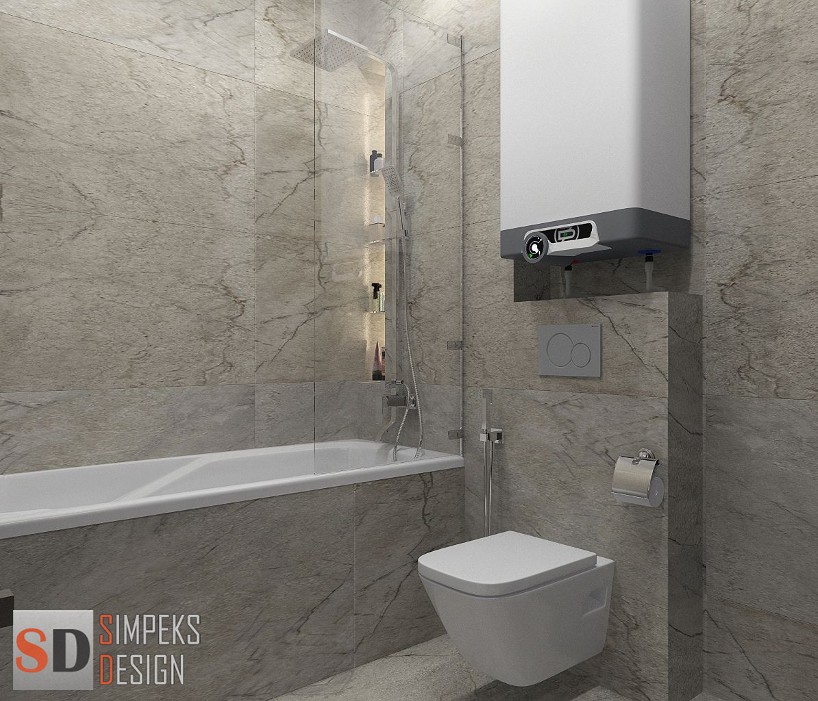 Плитка под камень в санузле