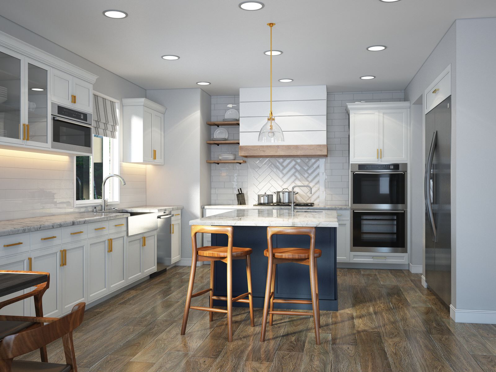 Обложка проекта: Kitchen Dining Room 3D Rendering by ArchViz Studio