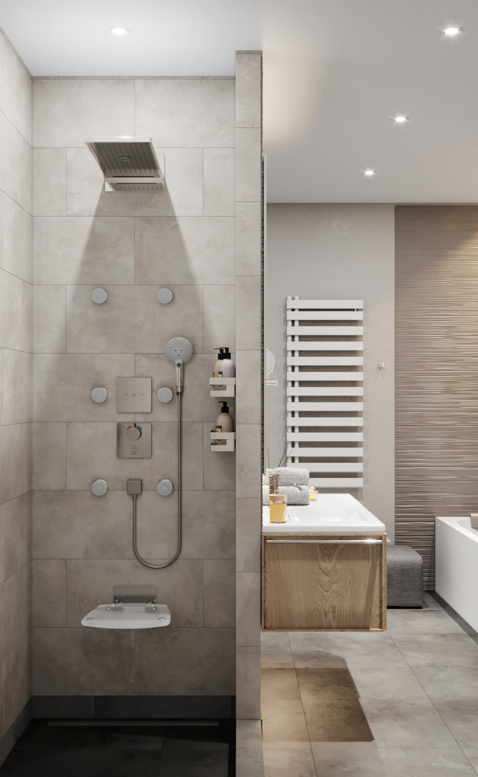 Ванная комната в стиле "сканди"