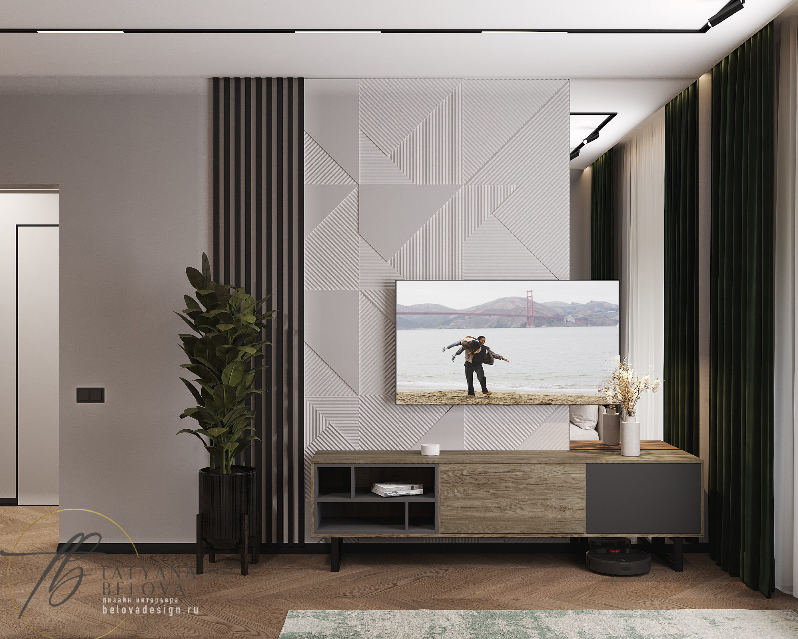 Современный стиль с элементами лофта, 80 м2