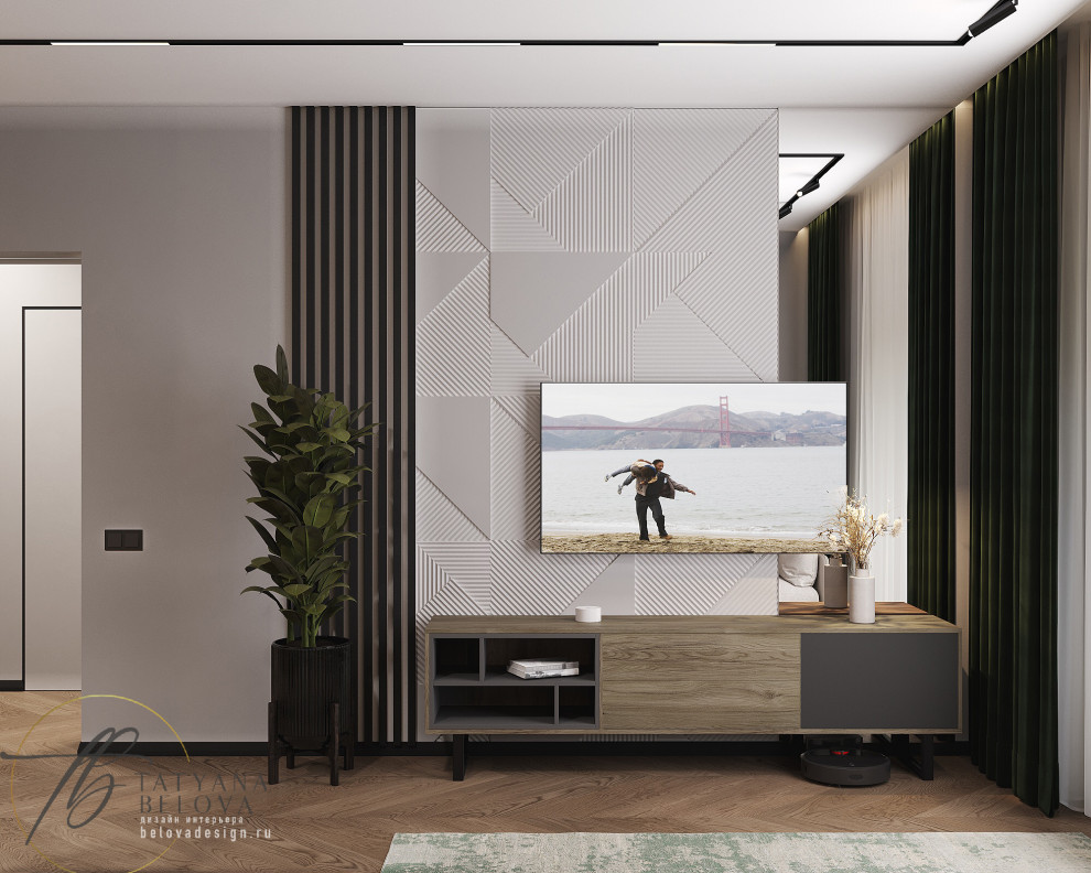 Современный стиль с элементами лофта, 80 м2