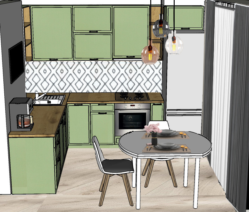 Однокомнатная квартира с оригинальной планировкой для молодой девушки