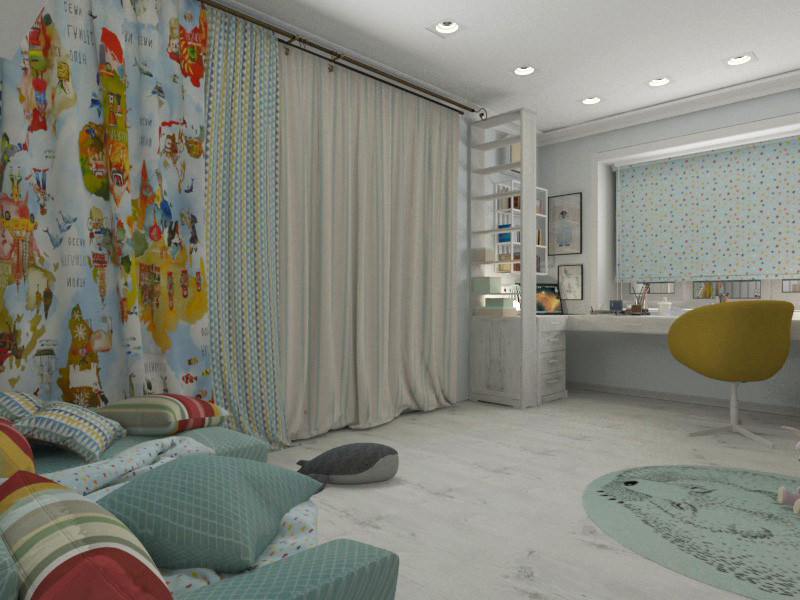 Обложка проекта: Дизайн детской комнаты для мальчика
