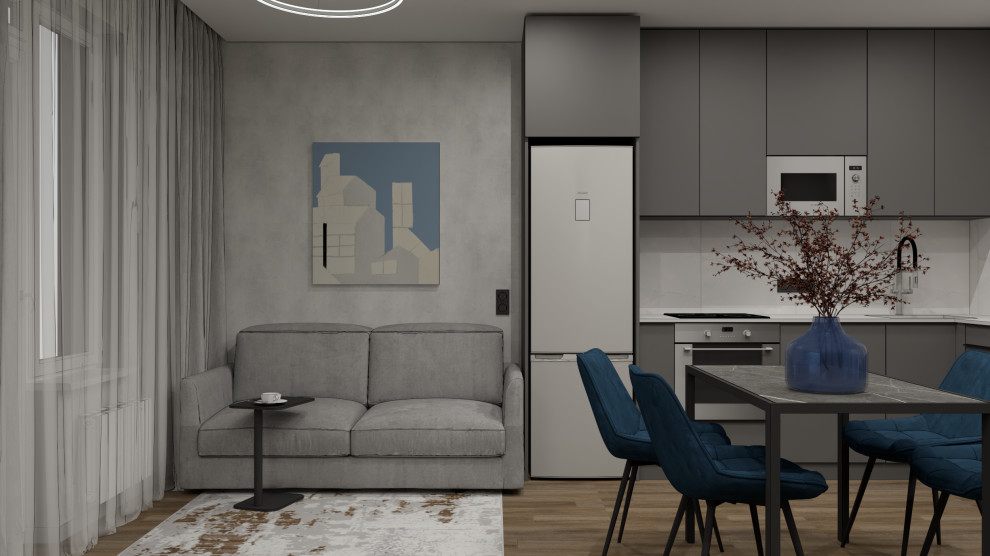 Обложка проекта: Дизайн-проект 1к-квартиры в Кудрово