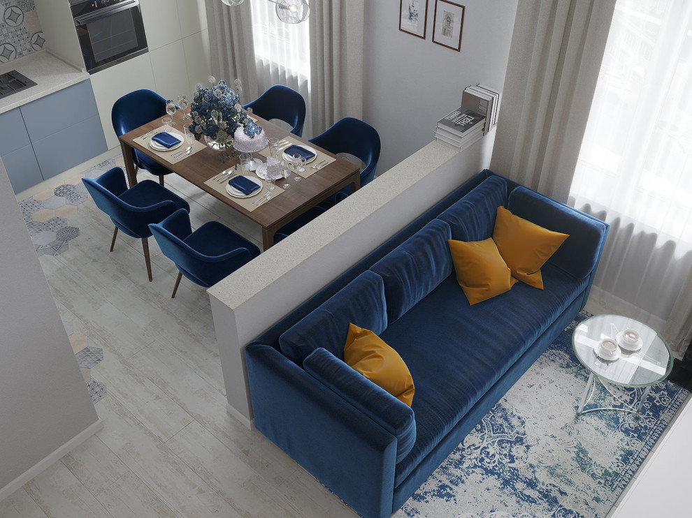 Объединенная кухня-гостиная