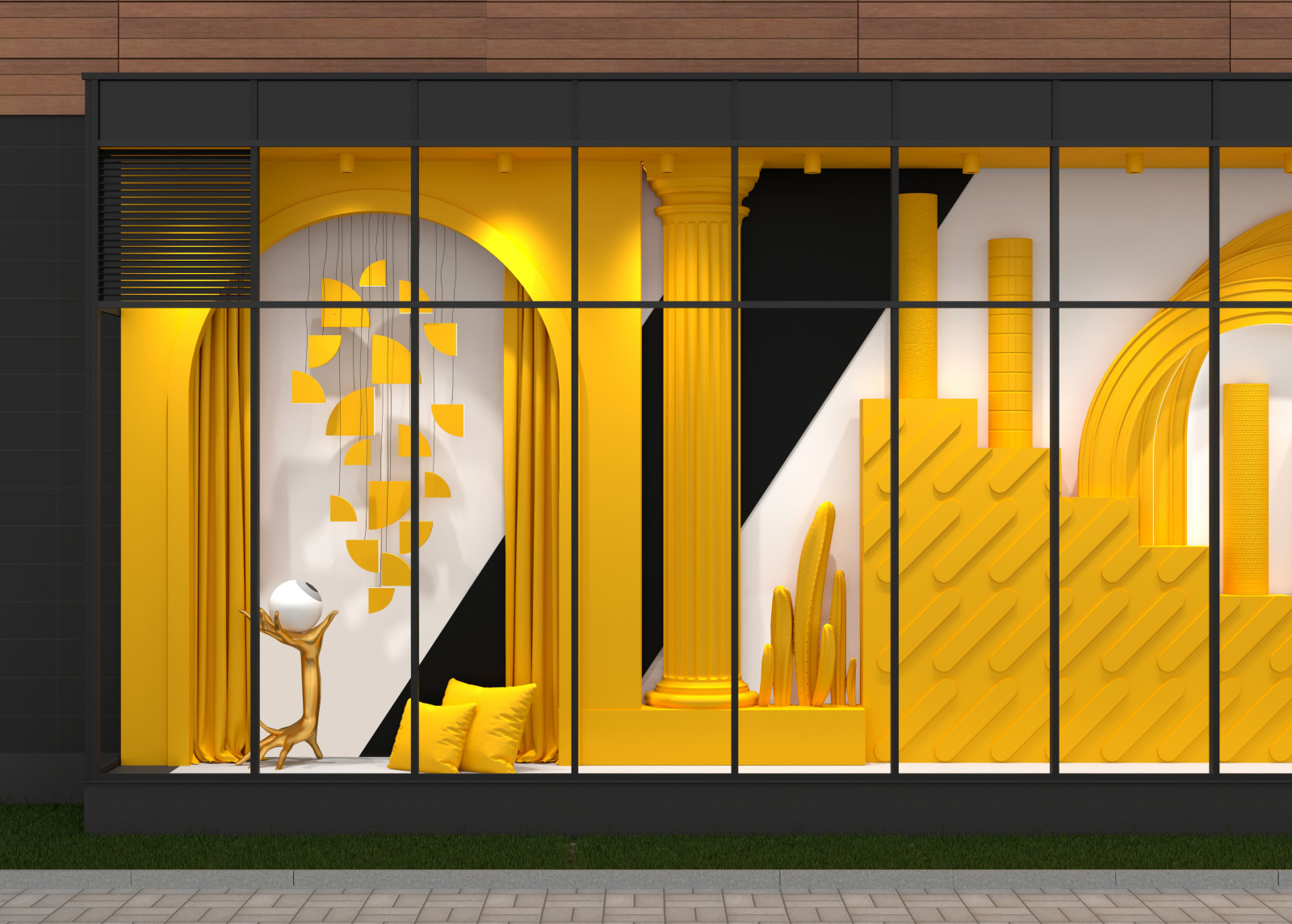 Дизайн Витрин Для магазина стройматериалов , мебели и декора