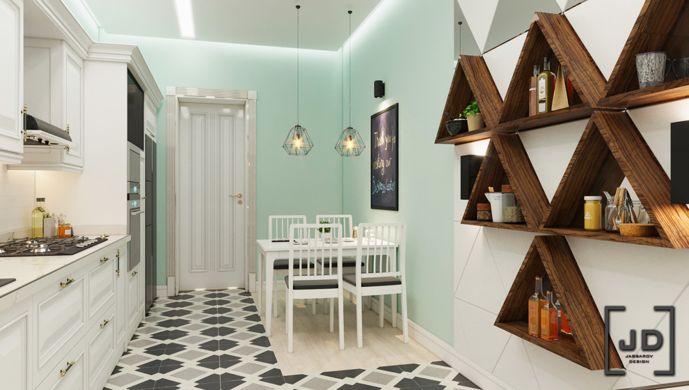 Дизайн кухни в стиле современная классика.