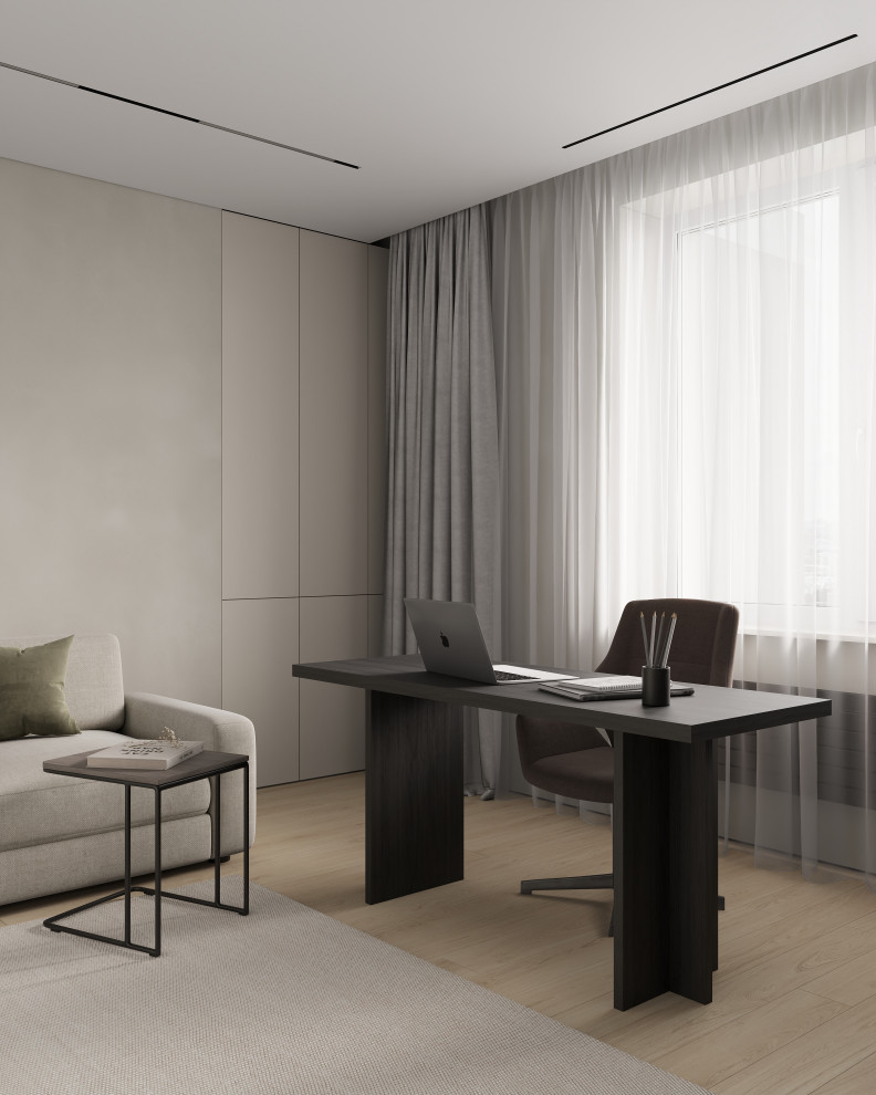 ЖК «Зенит», современный интерьер квартиры, построенный на контрастах