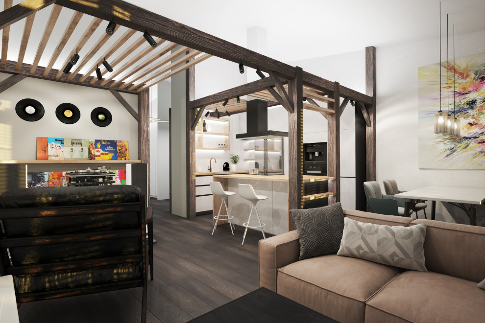 Обложка проекта: Квартира в г. Пушкин. Мансарда 74кв.м.