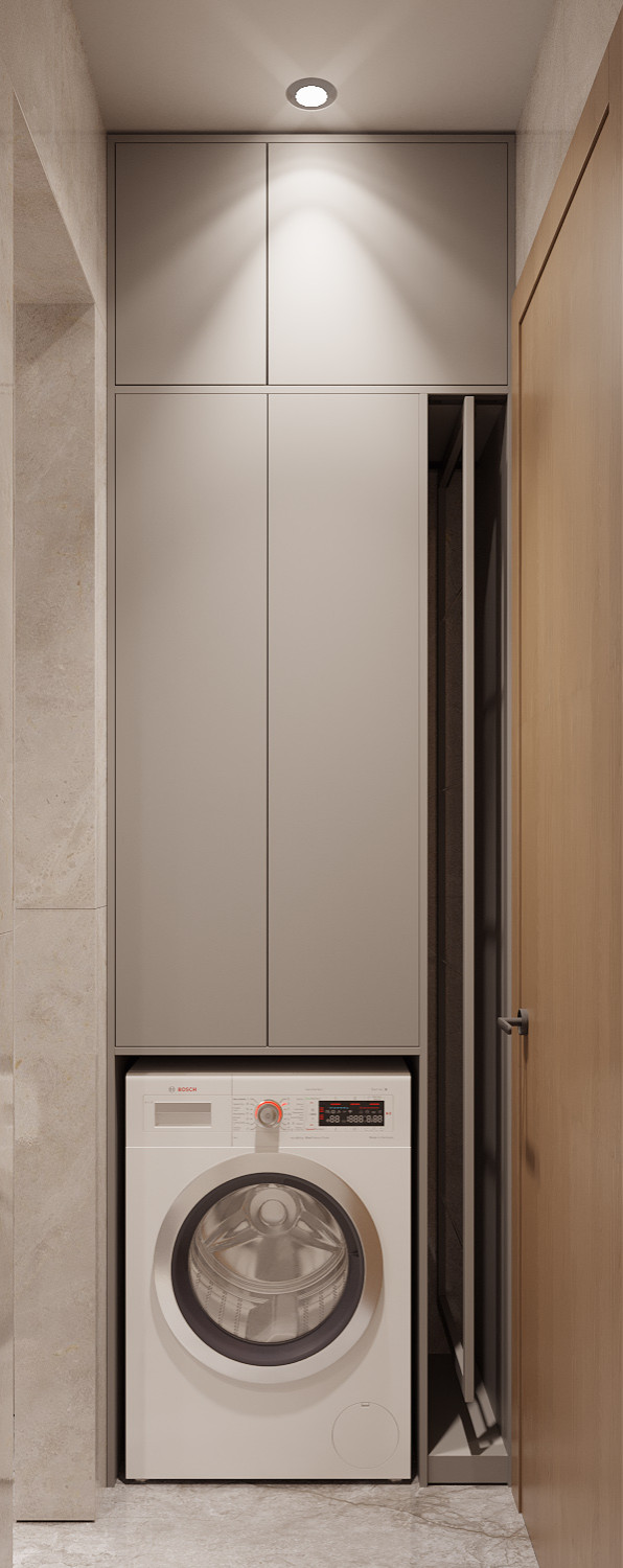 Soft-минимализм в монохромном интерьере трехкомнатной квартиры /ЖК "Балтийский"