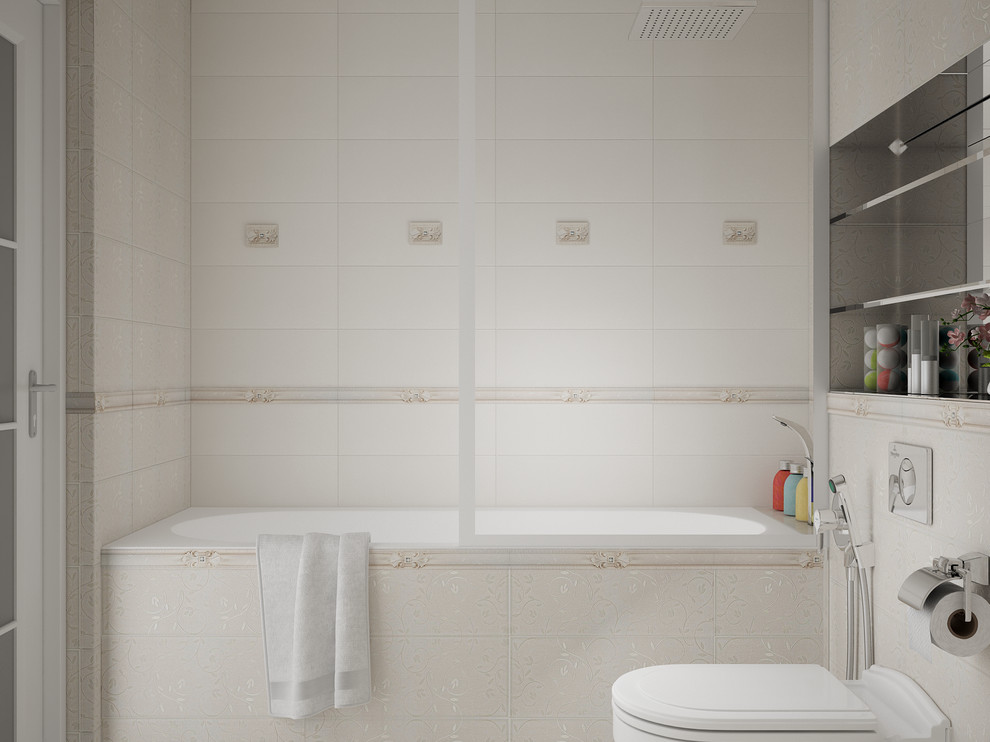 3-ёх комнатная квартира для семьи из 4-ёх человек. Ванная комната.