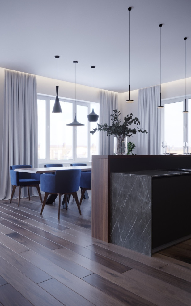 Кухня. Дизайн-проект коттеджа в Московской области