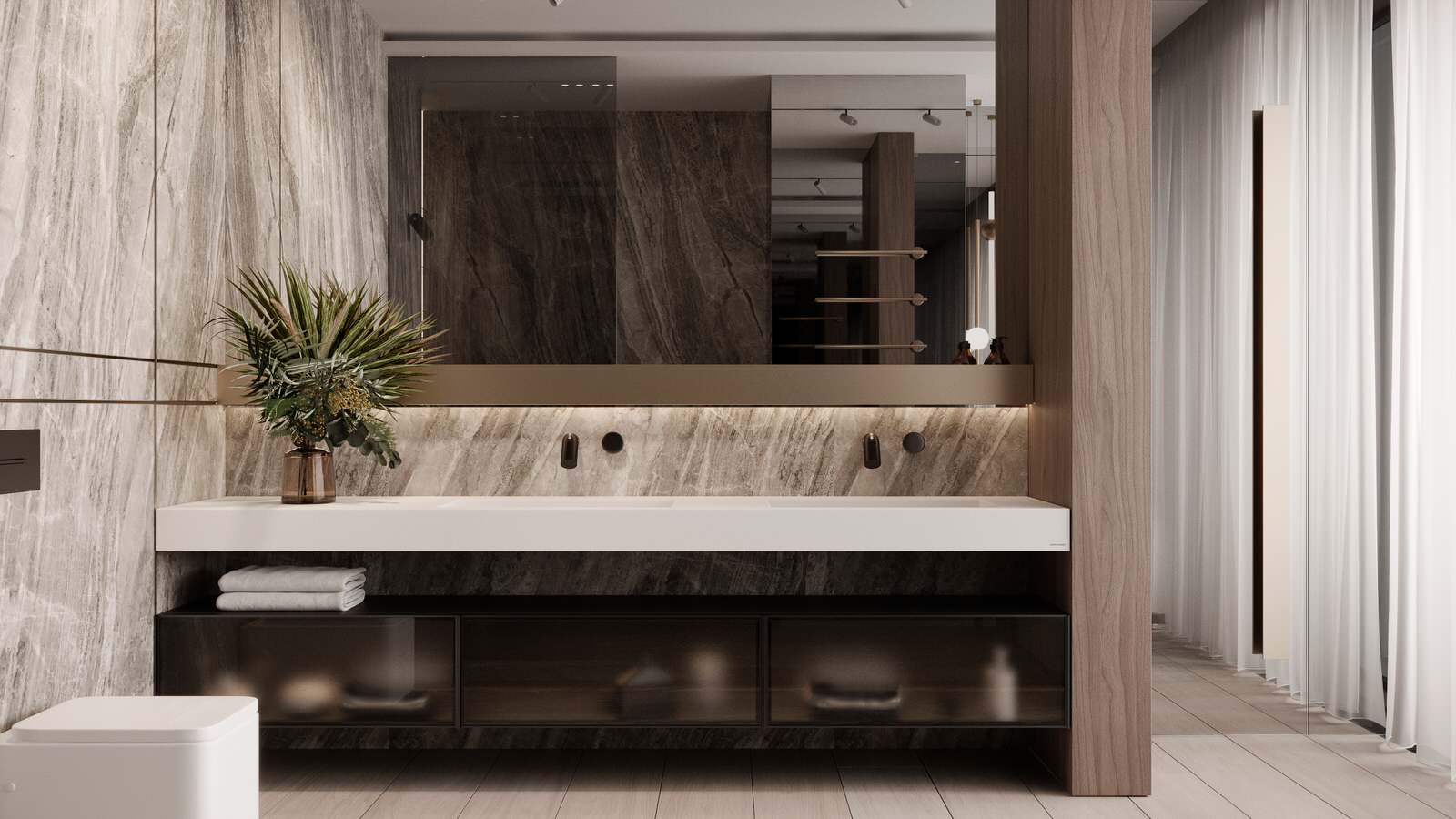 Modern megalopolis apartment