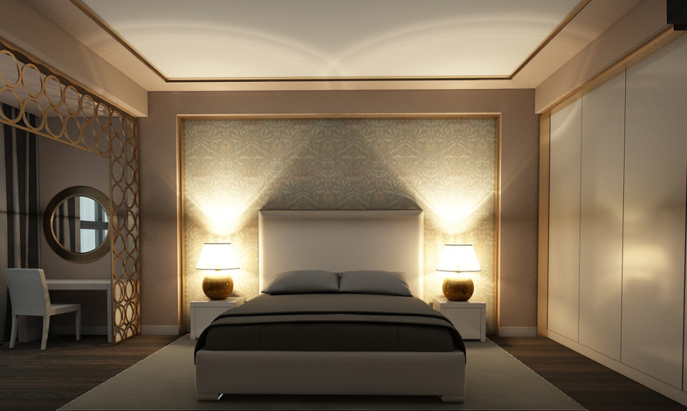 Обложка проекта: Эскиз интерьера спальни