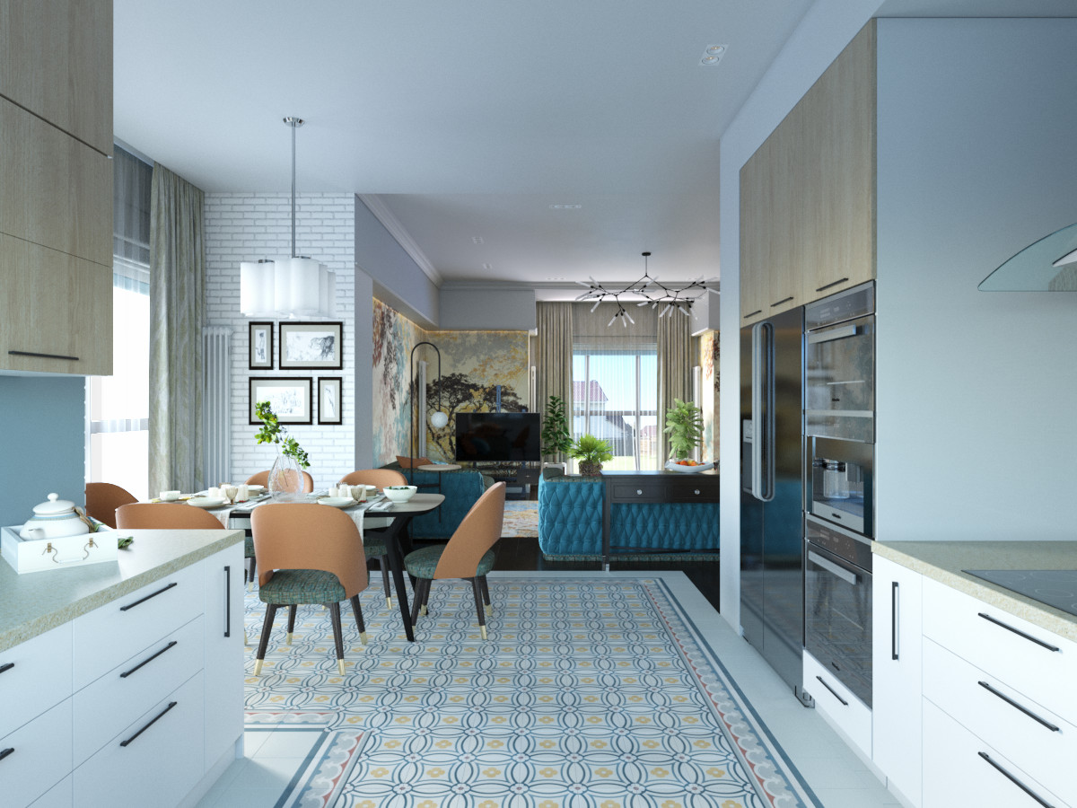 гостиная в частном доме "ДО" и "ПОСЛЕ"