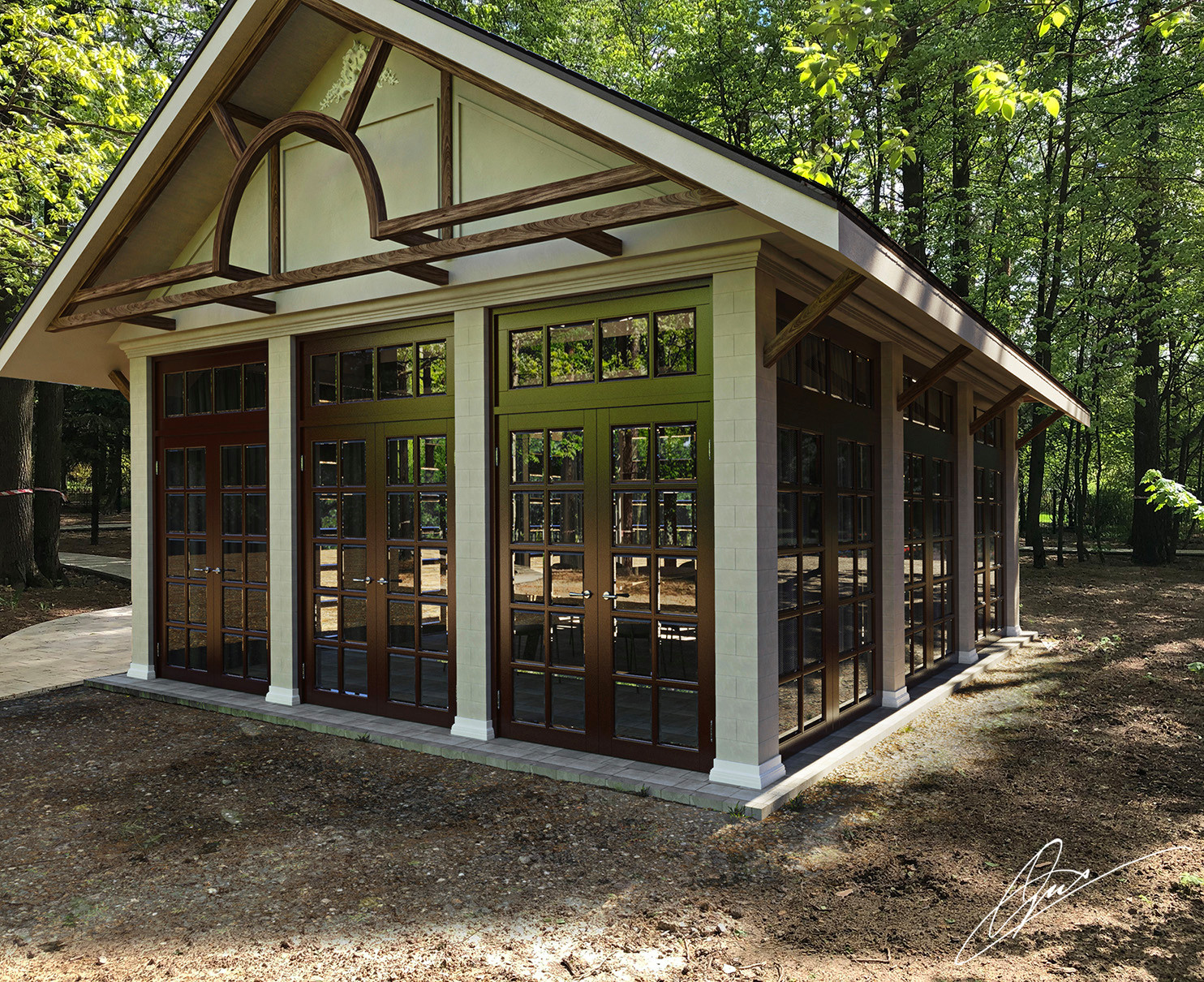 Обложка проекта: Закрытая беседка в КП "Довиль"