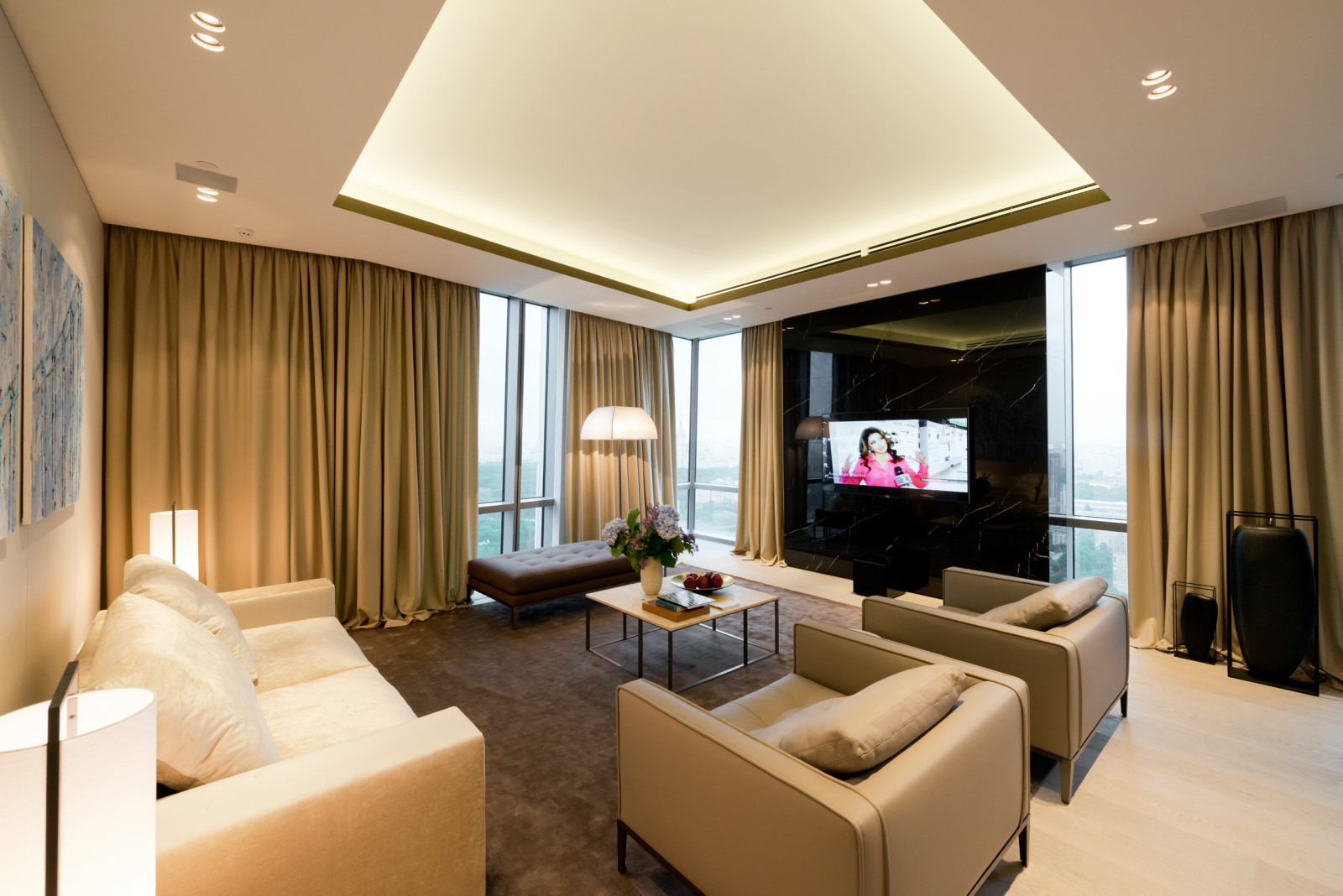 Интерьер апартаментов на 47 этаже