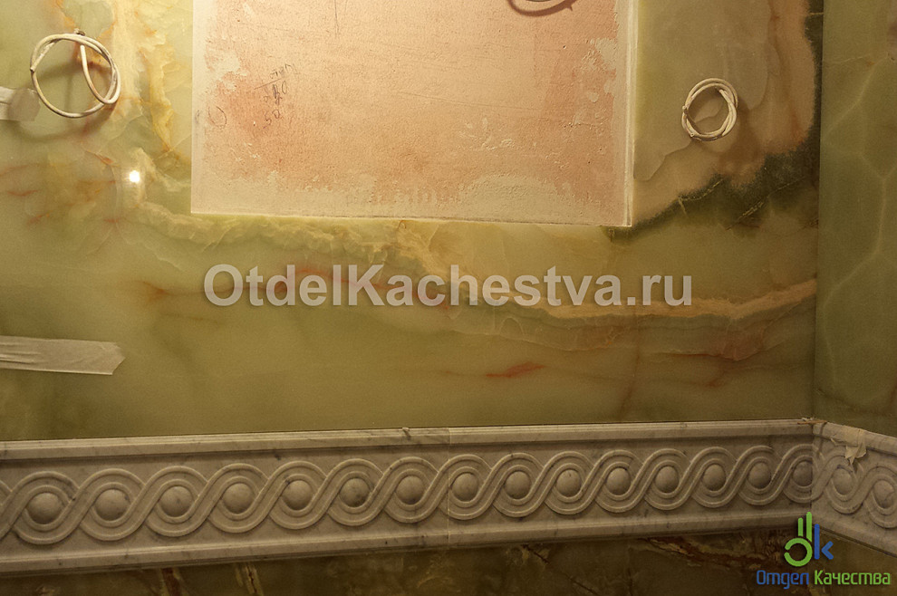 Укладка мрамора в санузле