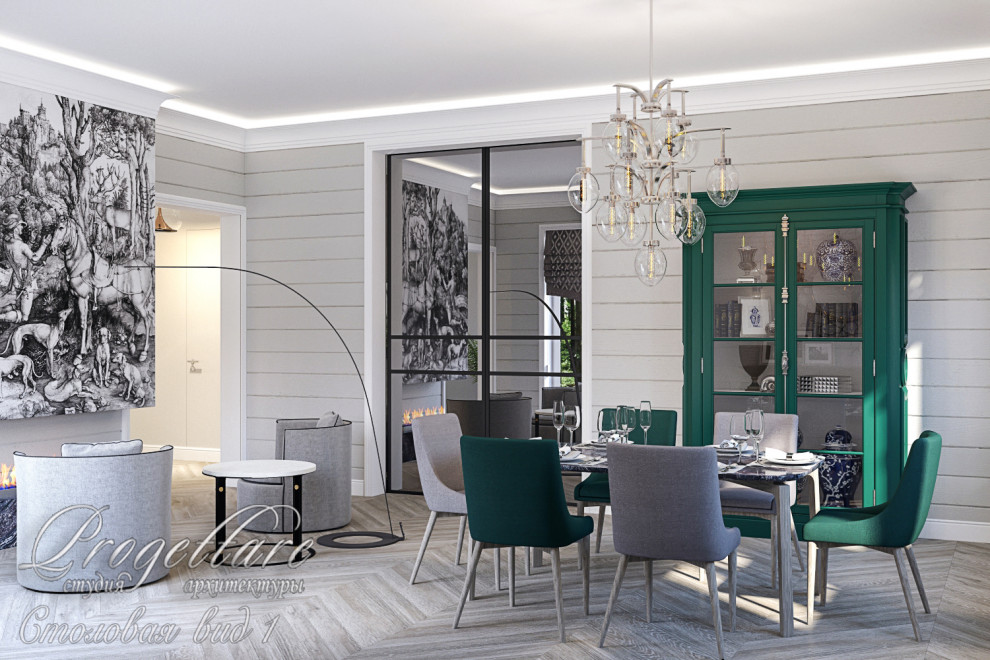 Дизайн интерьера загородного  дома в Рощино