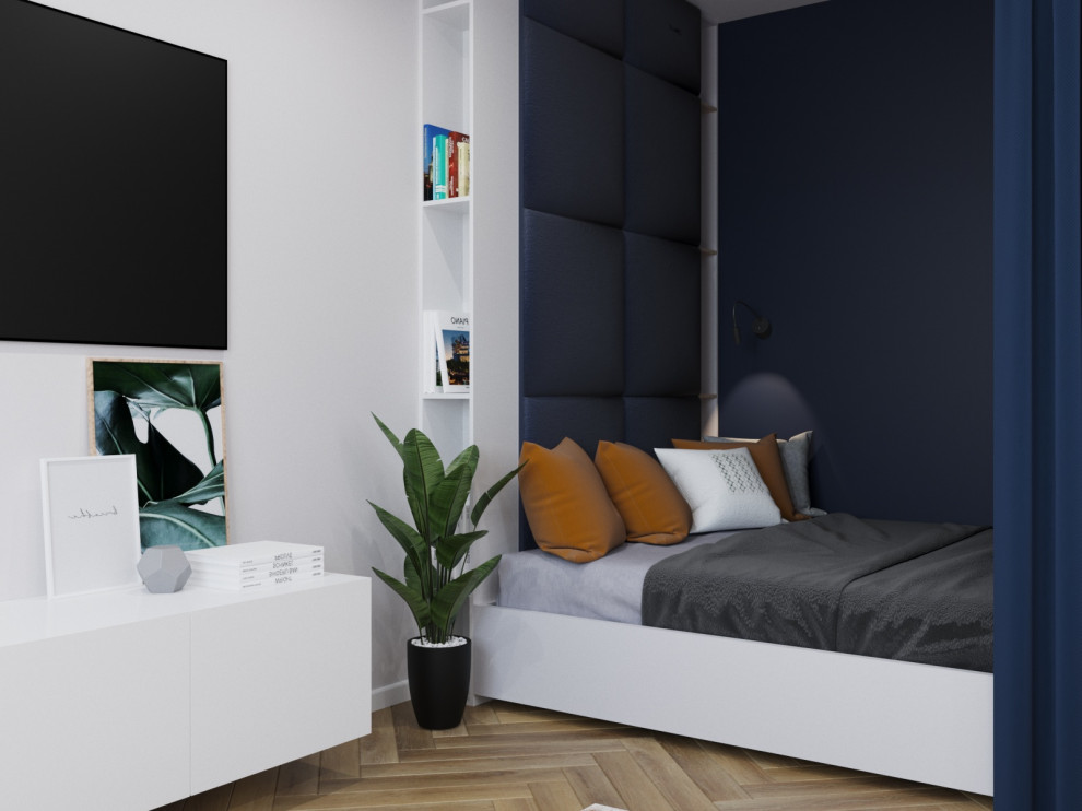 Компактная квартира со спальней в нише