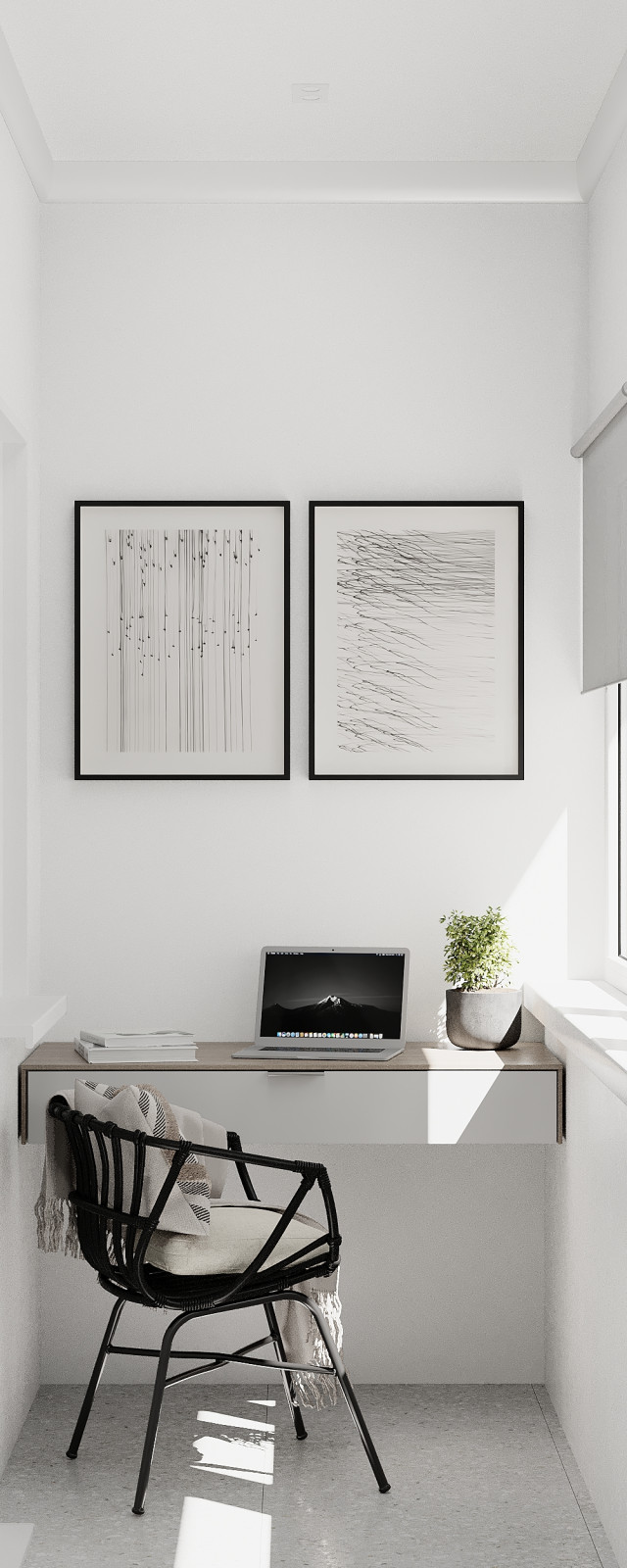 рабочее место на балконе