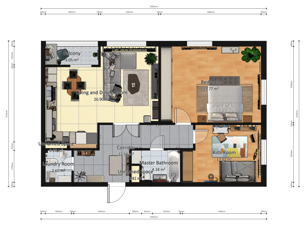 Квартира в Новой Москве площадью 87 квадратных метров