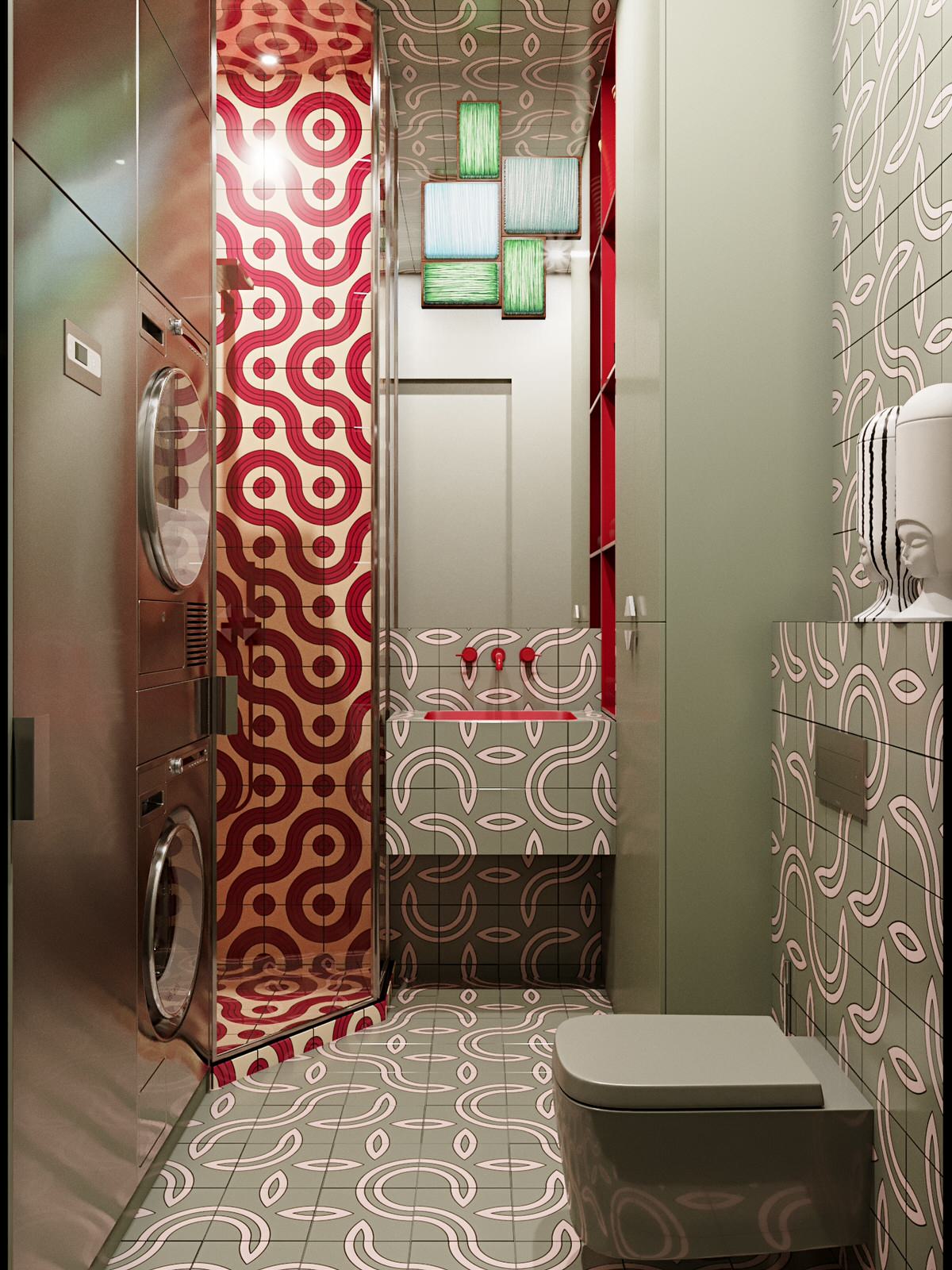 Гостевой санузел. Постирочная. Квартира в ЖК «Малая Ордынка, 19»